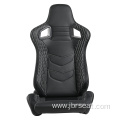 Adjustable Black PVC Leather sports carbon car seats